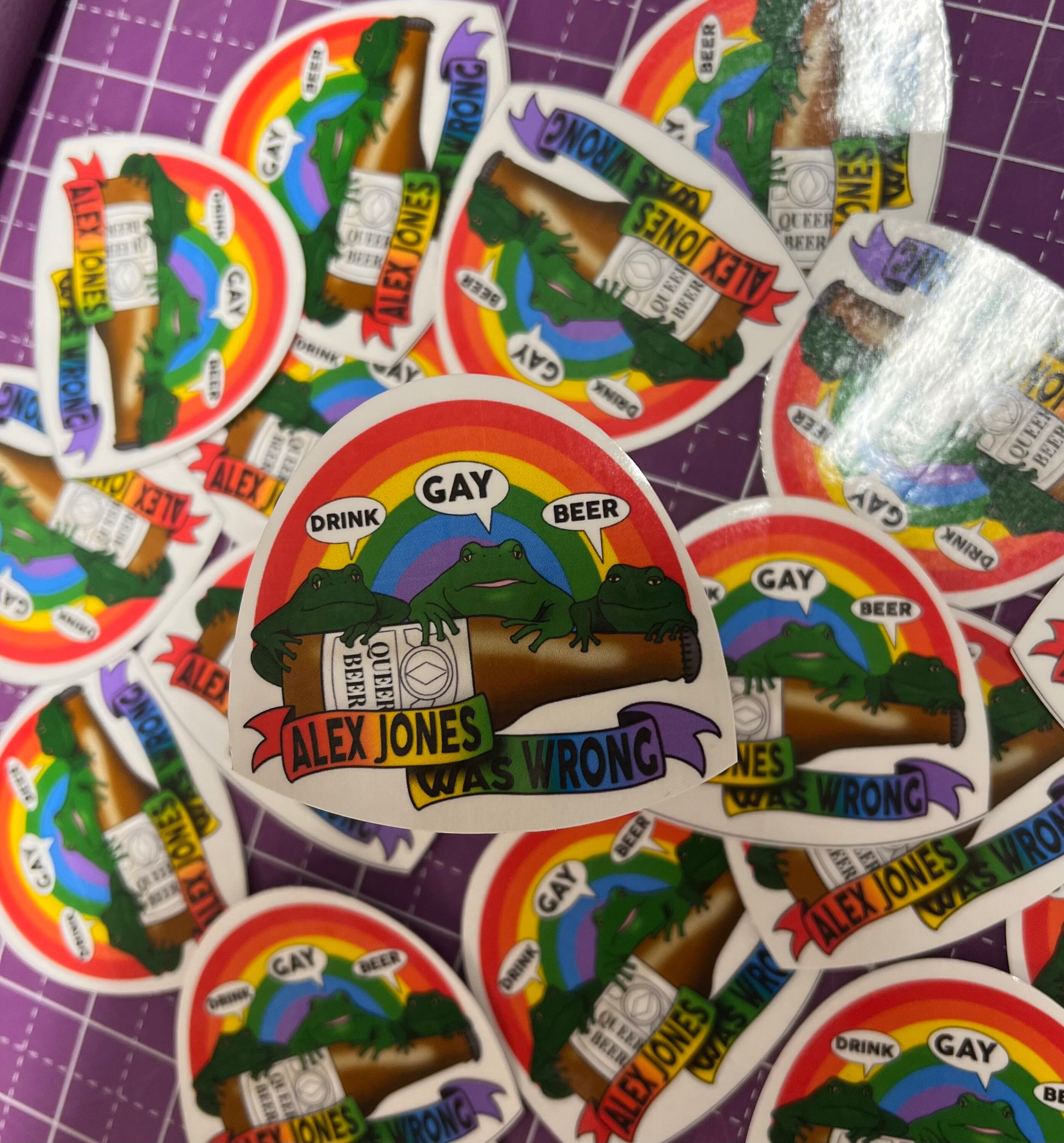 Gay Budweiser Frogs - Alex Jones was Wrong Sticker