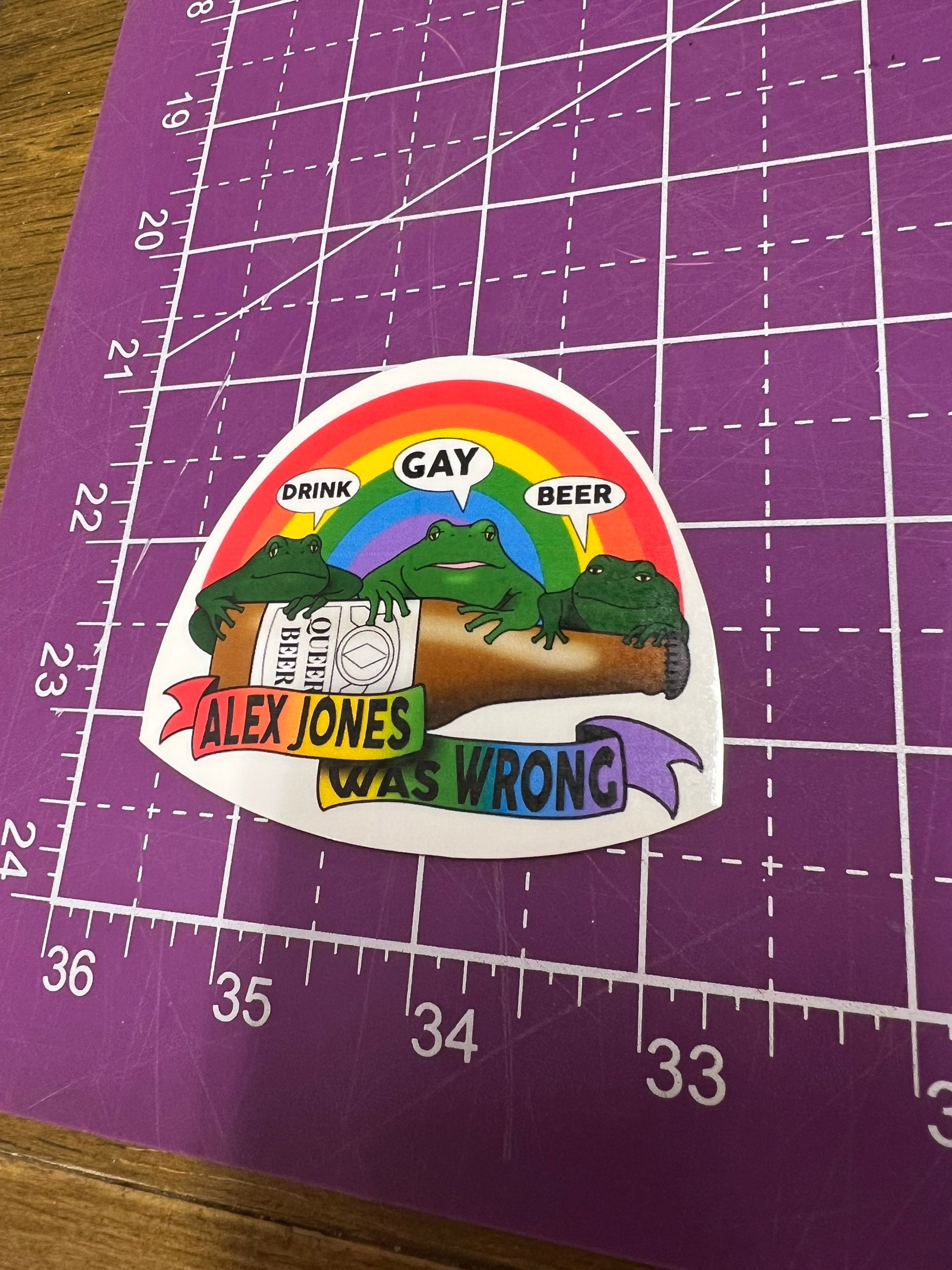 Gay Budweiser Frogs - Alex Jones was Wrong Sticker