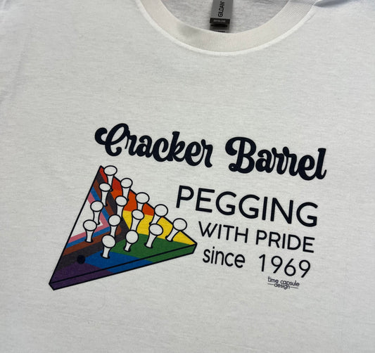 Pegging with Pride Cracker Barrel T Shirt