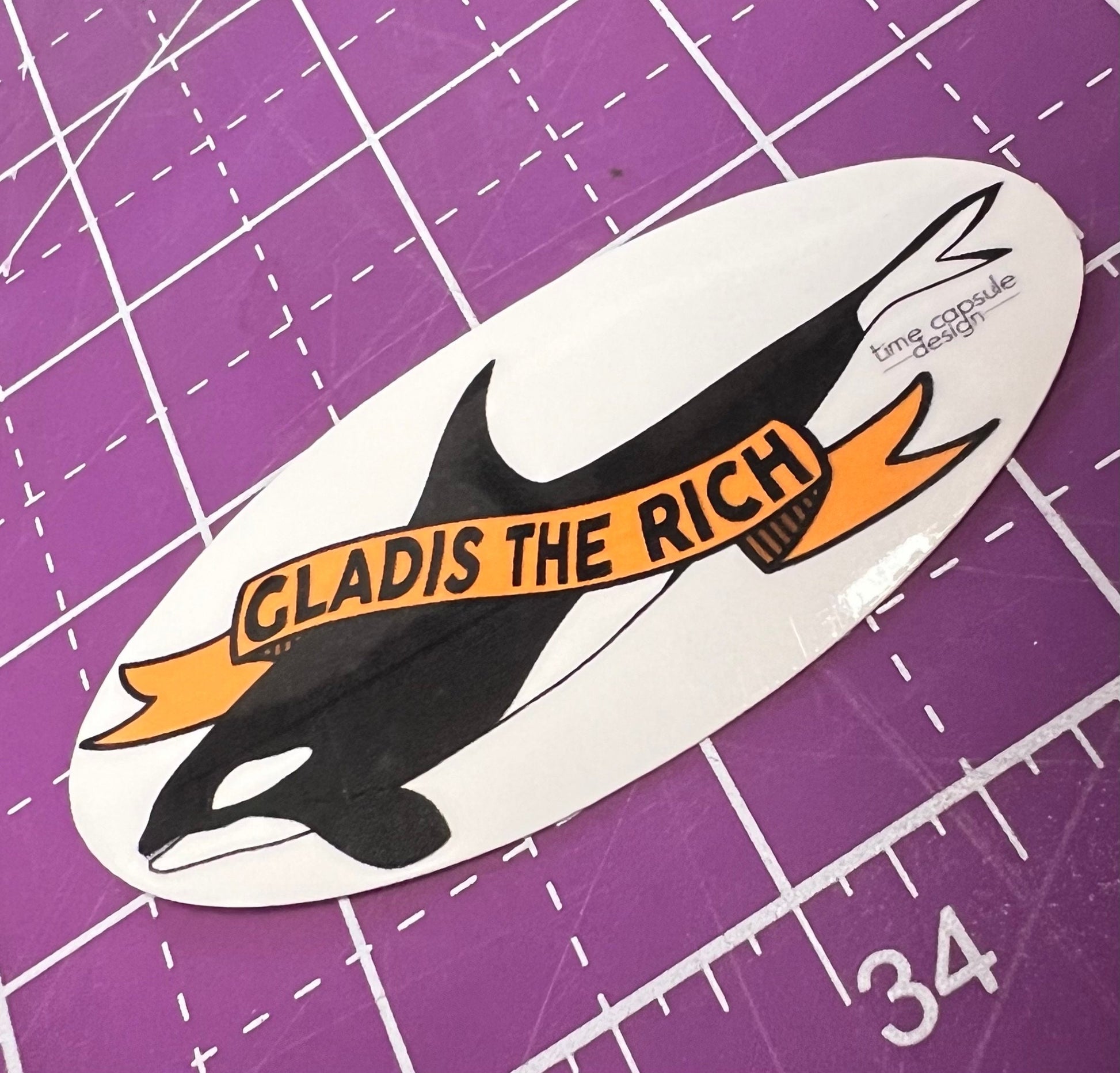 Gladis the Rich Orca Killer Whale Sticker