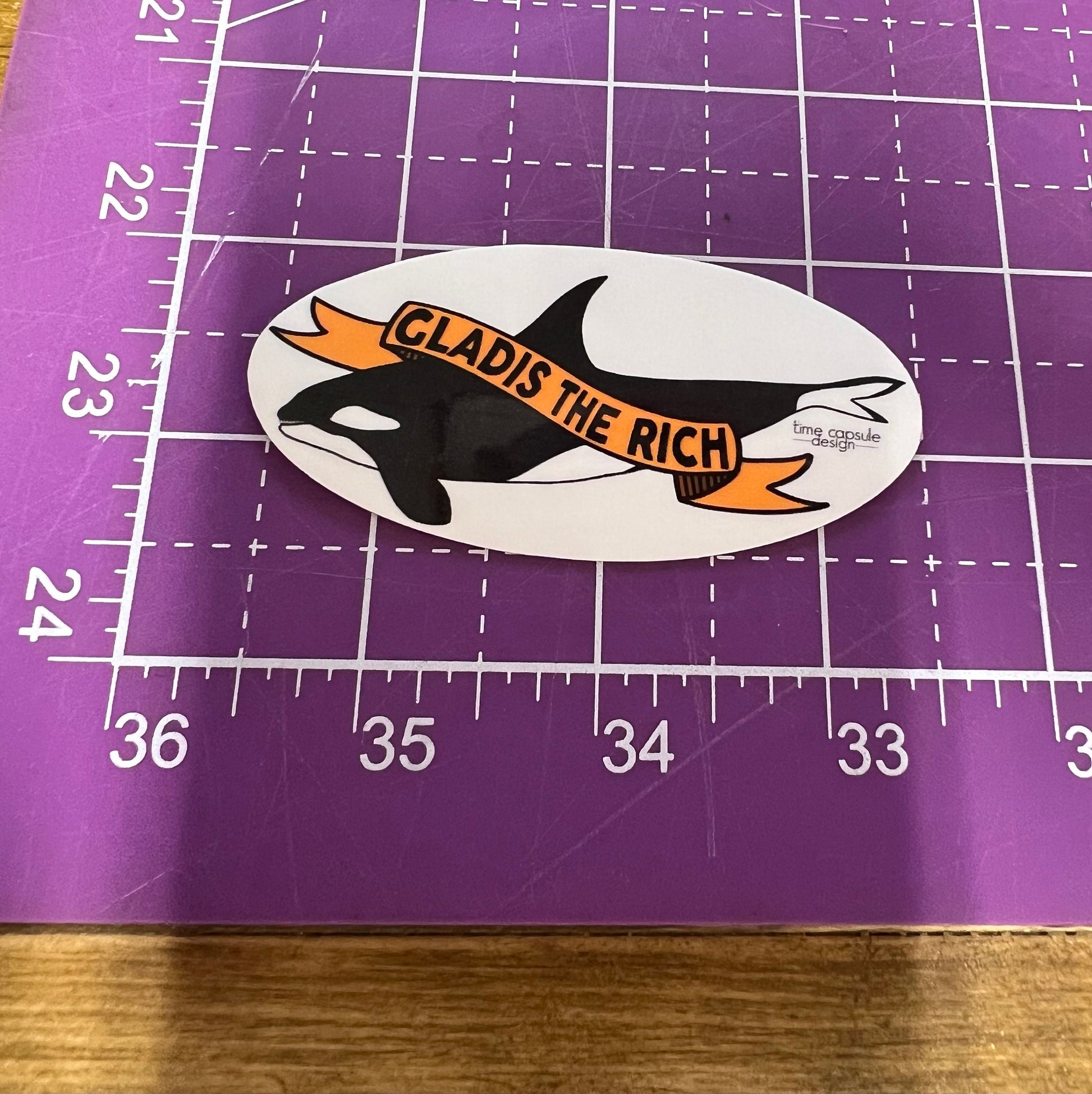 Gladis the Rich Orca Killer Whale Sticker