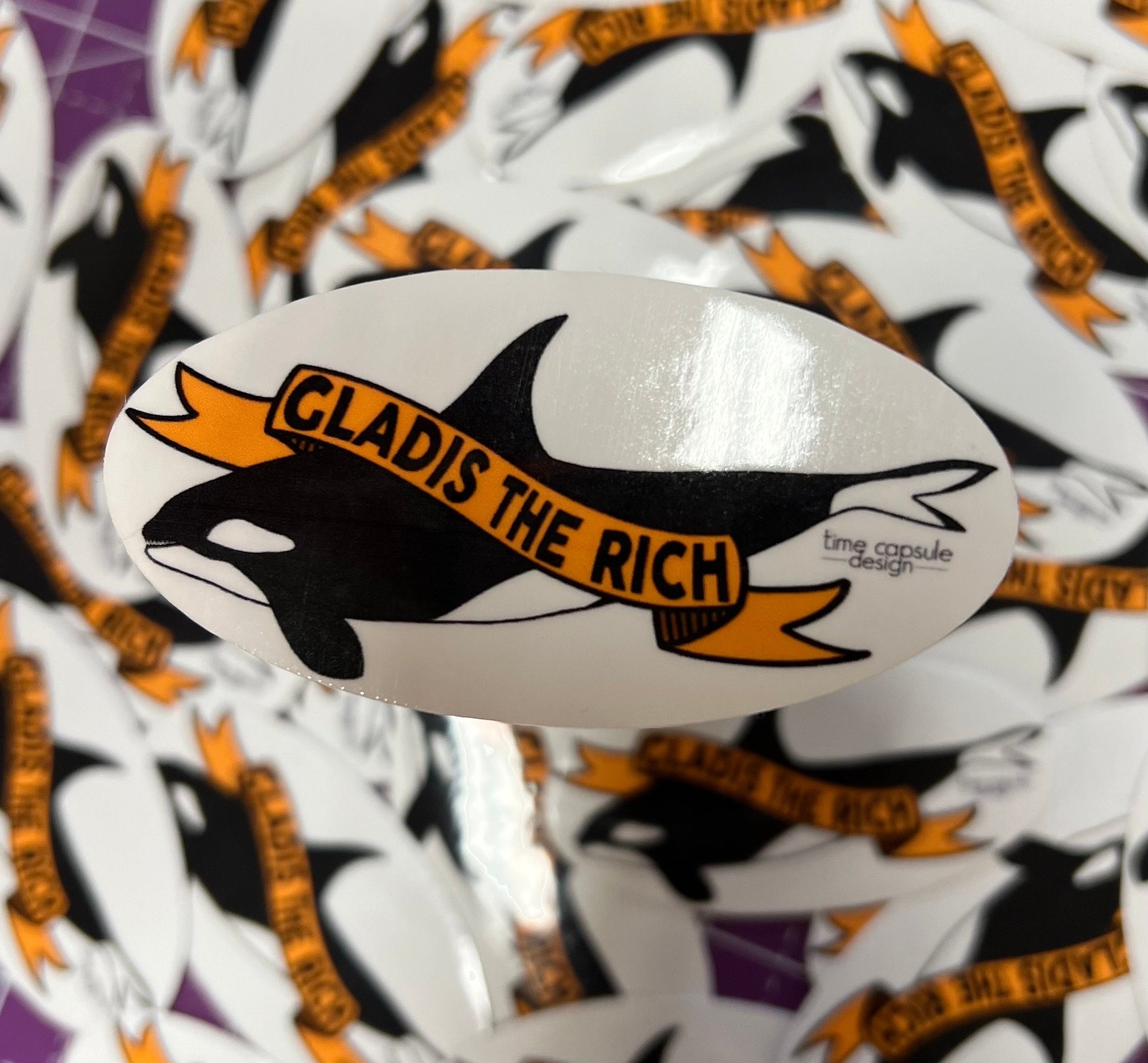 Gladis the Rich Orca Killer Whale Sticker